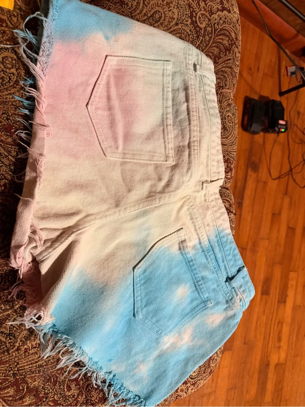 Peach Love California Cream Denim Shorts - Light Neutral